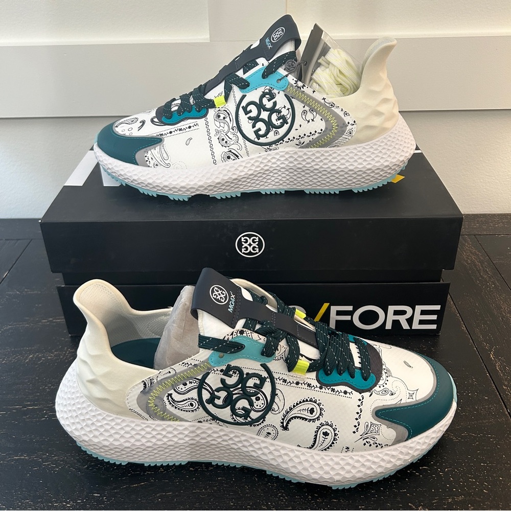 G/FORE White and Black Athletic Shoes with Modern Design